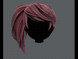 3d hair style for girl v39 3D 模型
