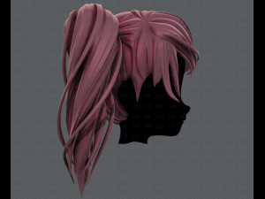 3d hair style for girl v39 3D 模型