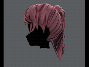 3d hair style for girl v39 3D 模型