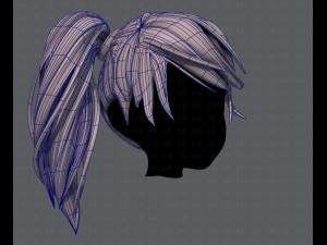 3d hair style for girl v39 3D 模型