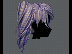 3d hair style for girl v39 3D 模型