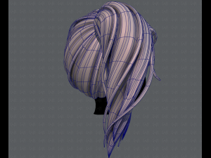 3d hair style for girl v39 3D 模型