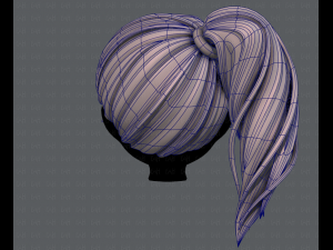 3d hair style for girl v39 3D 模型