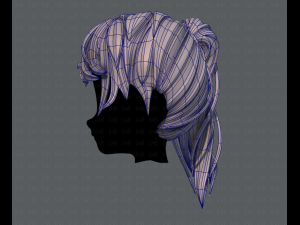 3d hair style for girl v39 3D 模型