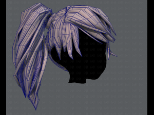3d hair style for girl v39 3D 模型