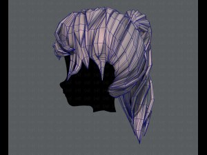 3d hair style for girl v39 3D 模型