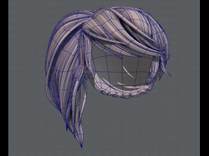 3d hair style for girl v39 3D 模型