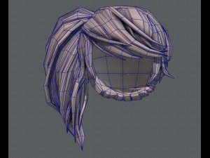 3d hair style for girl v39 3D 模型