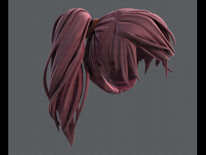 3d hair style for girl v39 3D 模型
