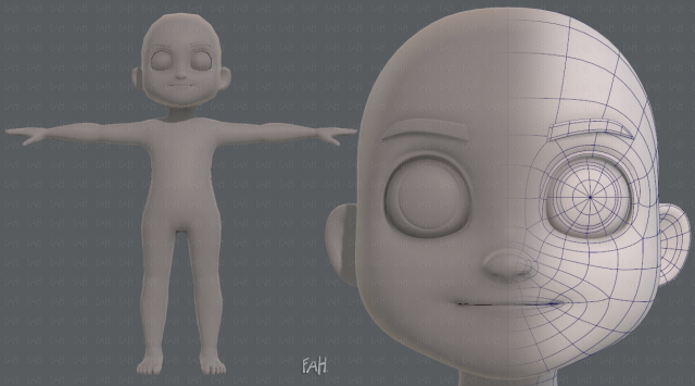 base mesh boy character v08 3D मॉडल .c4d .max .obj .3ds .fbx .stl .blend 