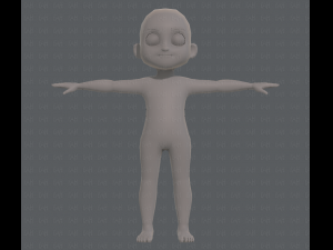 base mesh boy character v08 3D मॉडल