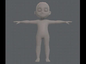 base mesh boy character v08 3D Model