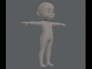 base mesh boy character v08 3D Model