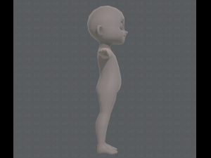 base mesh boy character v08 3D मॉडल