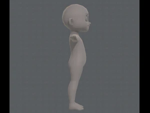 base mesh boy character v08 3D Model