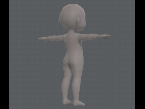 base mesh boy character v08 3D मॉडल