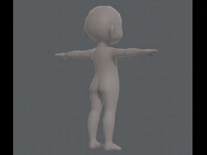 base mesh boy character v08 3D Model