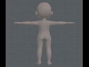 base mesh boy character v08 3D मॉडल