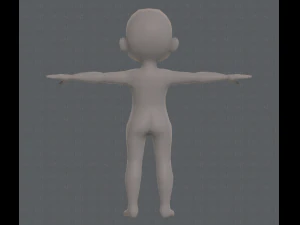 base mesh boy character v08 3D Model