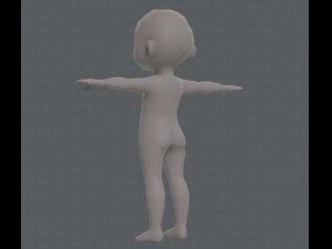 base mesh boy character v08 3D मॉडल