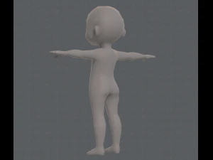base mesh boy character v08 3D Model