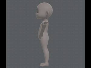 base mesh boy character v08 3D मॉडल