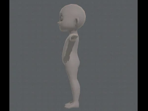 base mesh boy character v08 3D Model