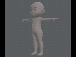 base mesh boy character v08 3D मॉडल