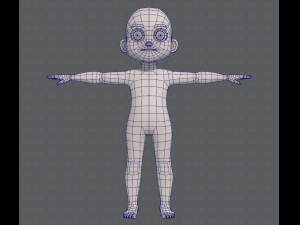 base mesh boy character v08 3D मॉडल