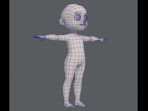 base mesh boy character v08 3D मॉडल