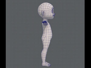 base mesh boy character v08 3D Model