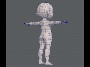 base mesh boy character v08 3D मॉडल