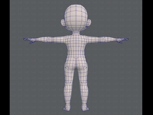 base mesh boy character v08 3D मॉडल