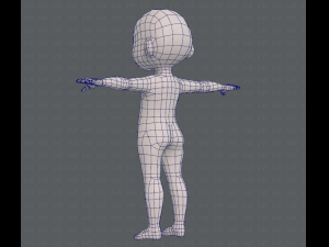 base mesh boy character v08 3D मॉडल