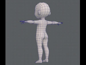 base mesh boy character v08 3D Model