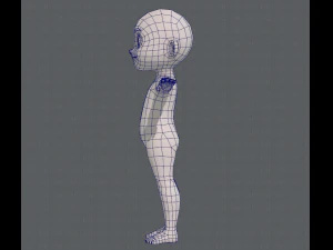 base mesh boy character v08 3D Model