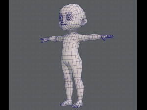 base mesh boy character v08 3D मॉडल
