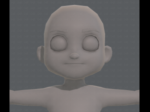 base mesh boy character v08 3D मॉडल