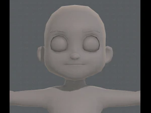 base mesh boy character v08 3D Model