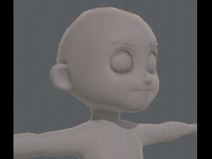 base mesh boy character v08 3D मॉडल