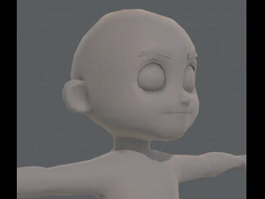 base mesh boy character v08 3D Model