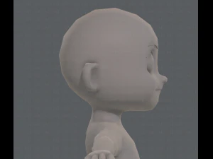 base mesh boy character v08 3D Model