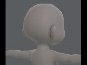 base mesh boy character v08 3D Model