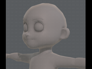 base mesh boy character v08 3D मॉडल