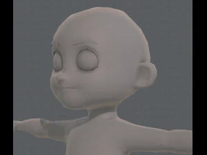 base mesh boy character v08 3D Model