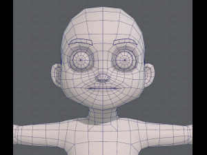 base mesh boy character v08 3D मॉडल