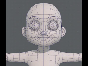 base mesh boy character v08 3D Model