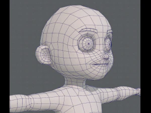base mesh boy character v08 3D Model