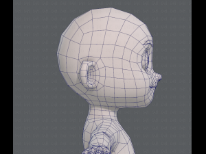 base mesh boy character v08 3D मॉडल