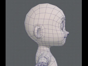 base mesh boy character v08 3D Model